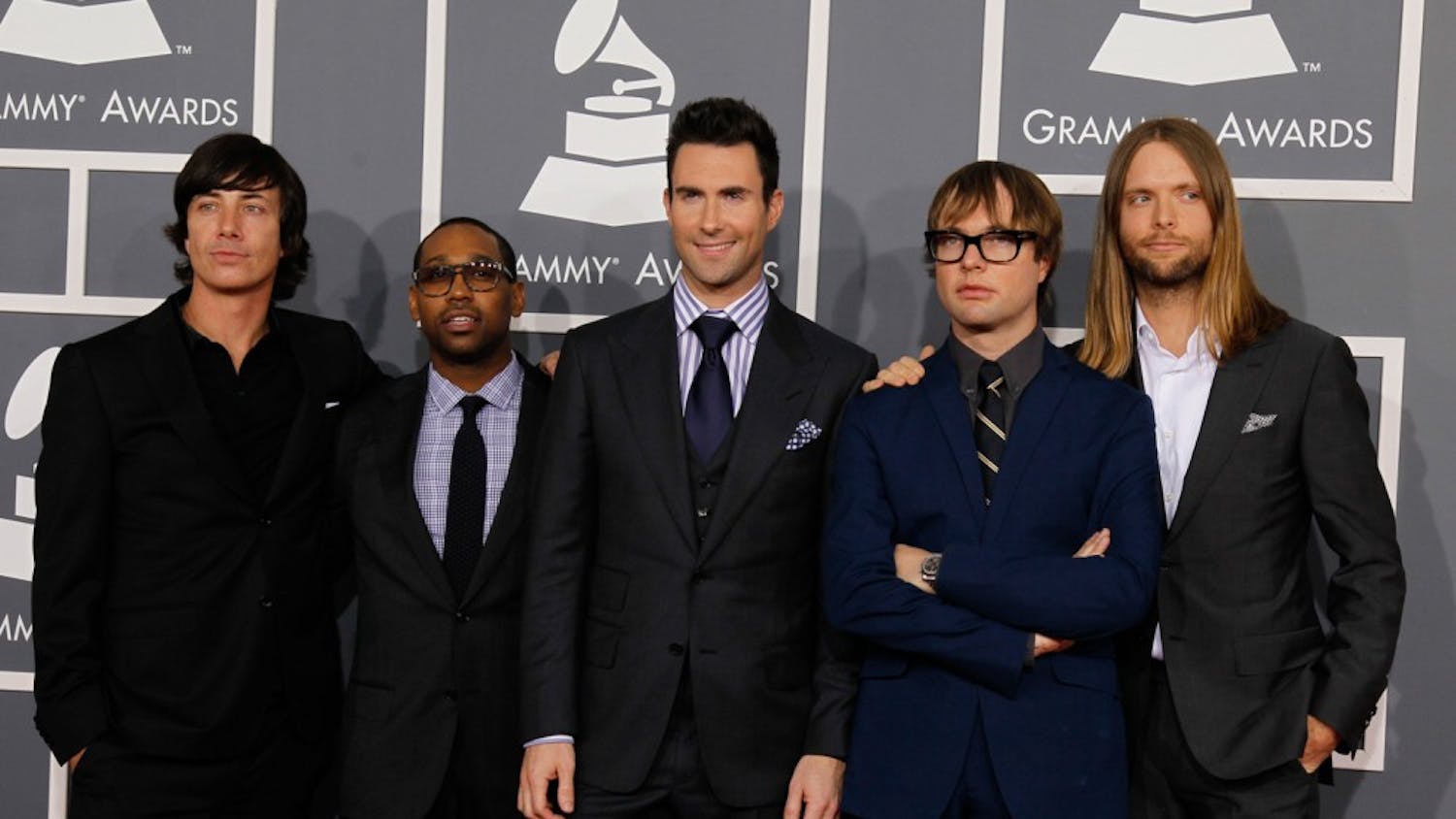Maroon 5 at the 54th Annual Grammy Awards at the Staples Center in Los Angeles, California, on Sunday, February 12, 2012. (Kirk McKoy/Los Angeles Times/MCT)