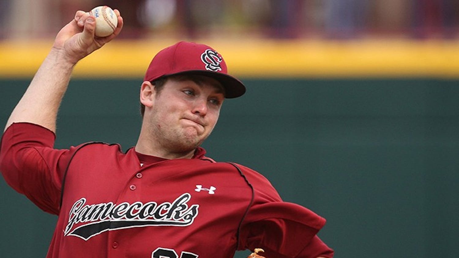South Carolina Gamecocks starting pitcher Wil Crowe pitches against the Eastern Kentucky Colonels in Columbia, S.C., on Sunday, Feb. 23, 2014. (C. Michael Bergen/The State/MCT)