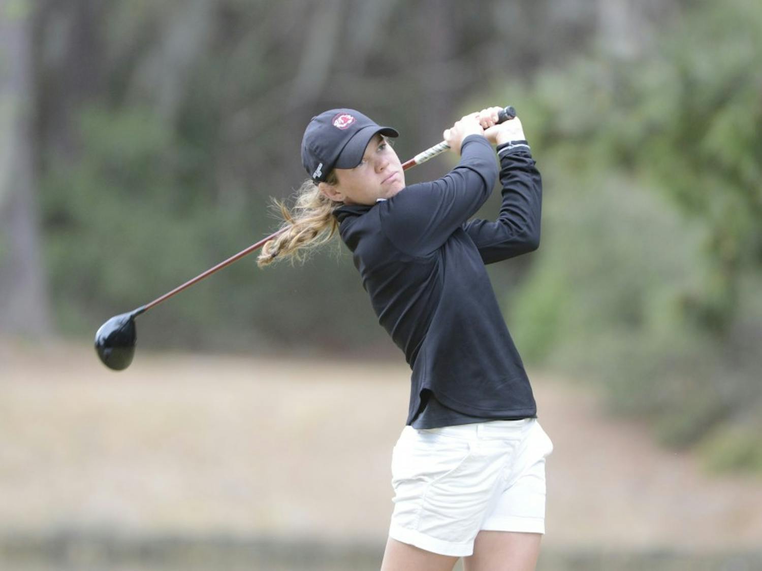 	Freshman Sarah Schmelzel has led the women’s golf team in scoring the past two tournaments. The Gamecocks will play in the SEC tournament in Alabama this weekend.