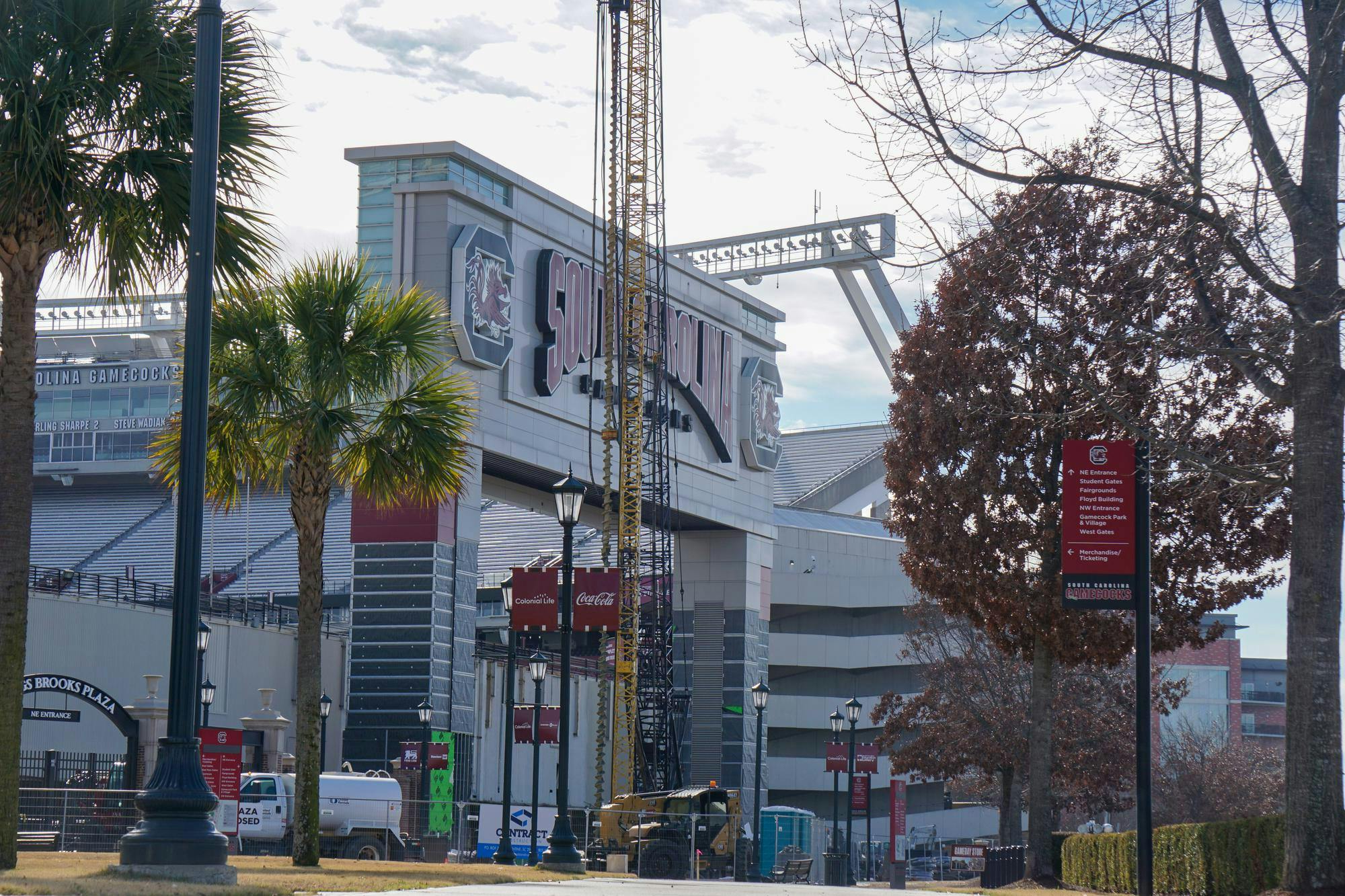 Williams-Brice Stadium getting renovated on Jan. 14, 2026. The renovations have begun and will continue through the 2026 football season.