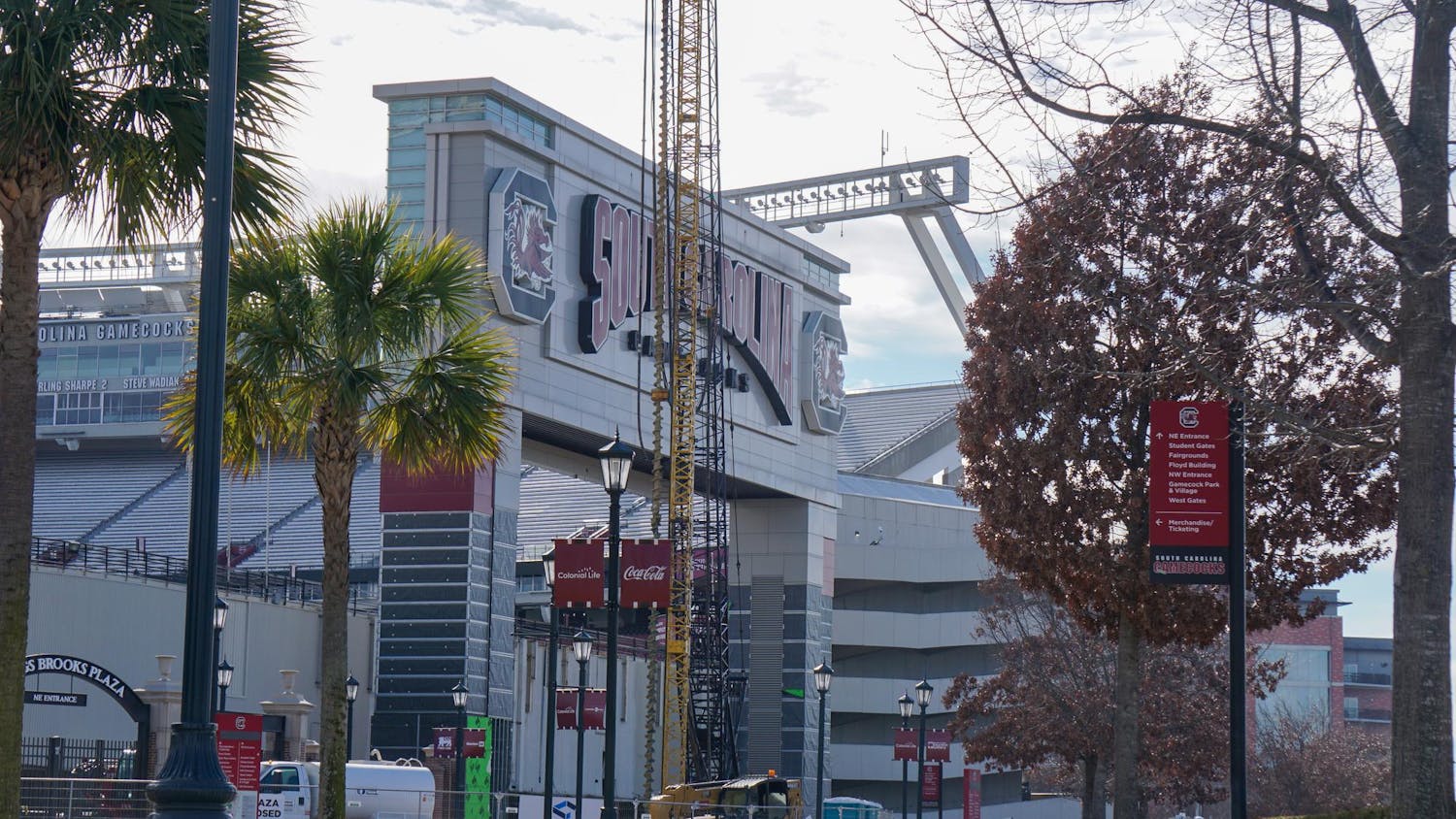 Williams-Brice Stadium getting renovated on Jan. 14, 2026. The renovations have begun and will continue through the 2026 football season.