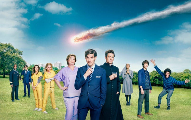 "You, Me and the Apocalypse" is a bold, adrenaline-fueled, hour-long comedic drama about the last days of mankind. When the news is announced that a comet is on an unavoidable collision course with Earth, a hilarious chain of events is set in motion as an eclectic group of seemingly unconnected characters begin to intersect in unexpected ways.