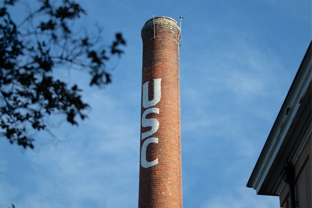 <p>(FILE) A photo of the University of South Carolina's historic smokestack. Many students around campus recognize the stack as one of the school's most notable landmarks.</p>