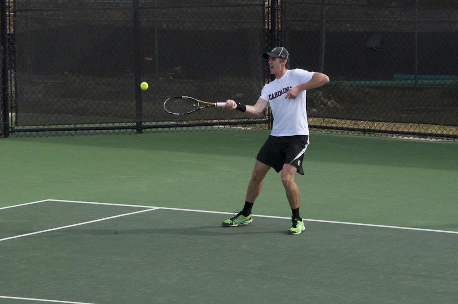 	Senior Harry Menzies clenched the Gamecocks&#8217; men&#8217;s tennis victory against No. 8 Kentucky 4–3 this weekend.