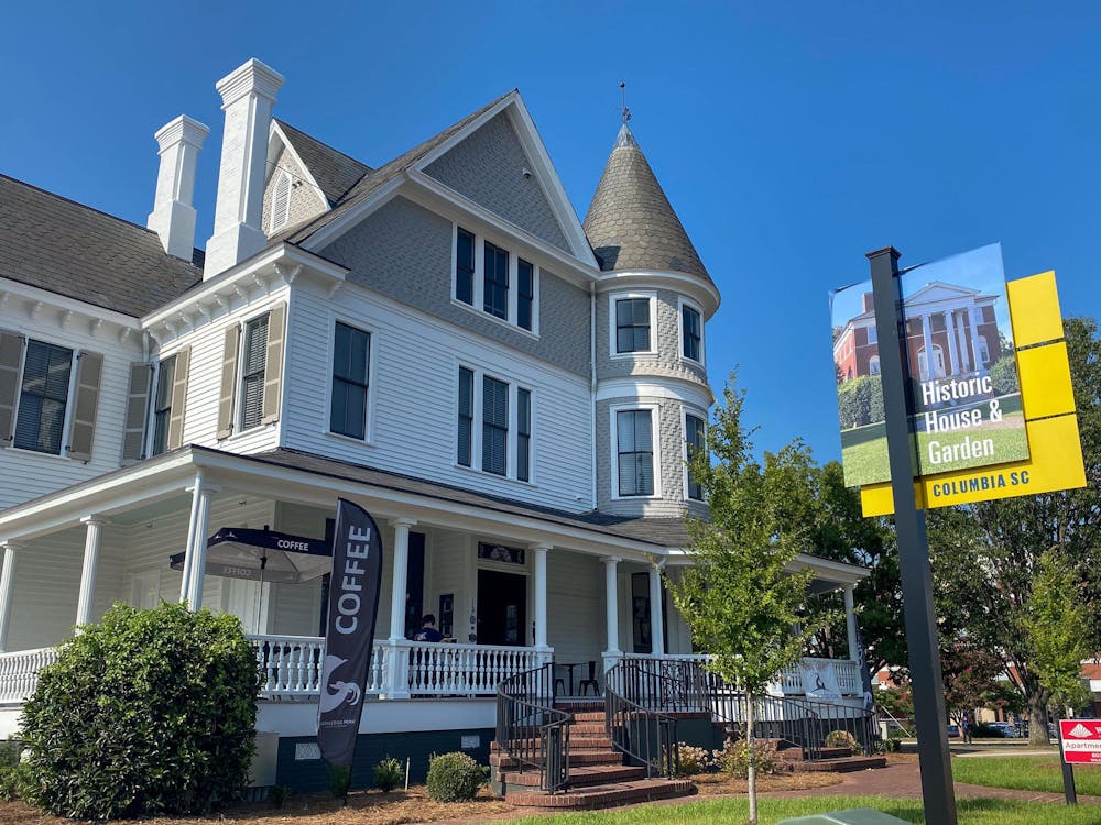 <p>The W.B. Smith Whaley House sits on the corner of Gervais Street and Pickens Street in Downtown Columbia, South Carolina, on Aug. 24, 2023. The Whaley House is home to Knowledge Perk Coffee Company’s newest location.</p>