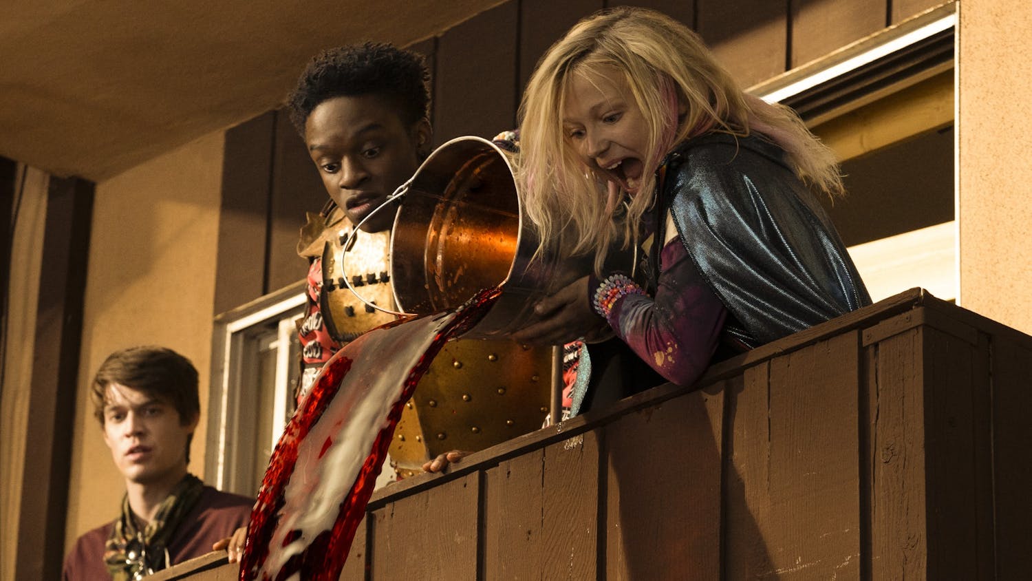 Colin Ford, Austin Crute, Alyvia Alyn Lind in "Daybreak" on Netflix. (Ursula Coyote/Netflix/TNS)