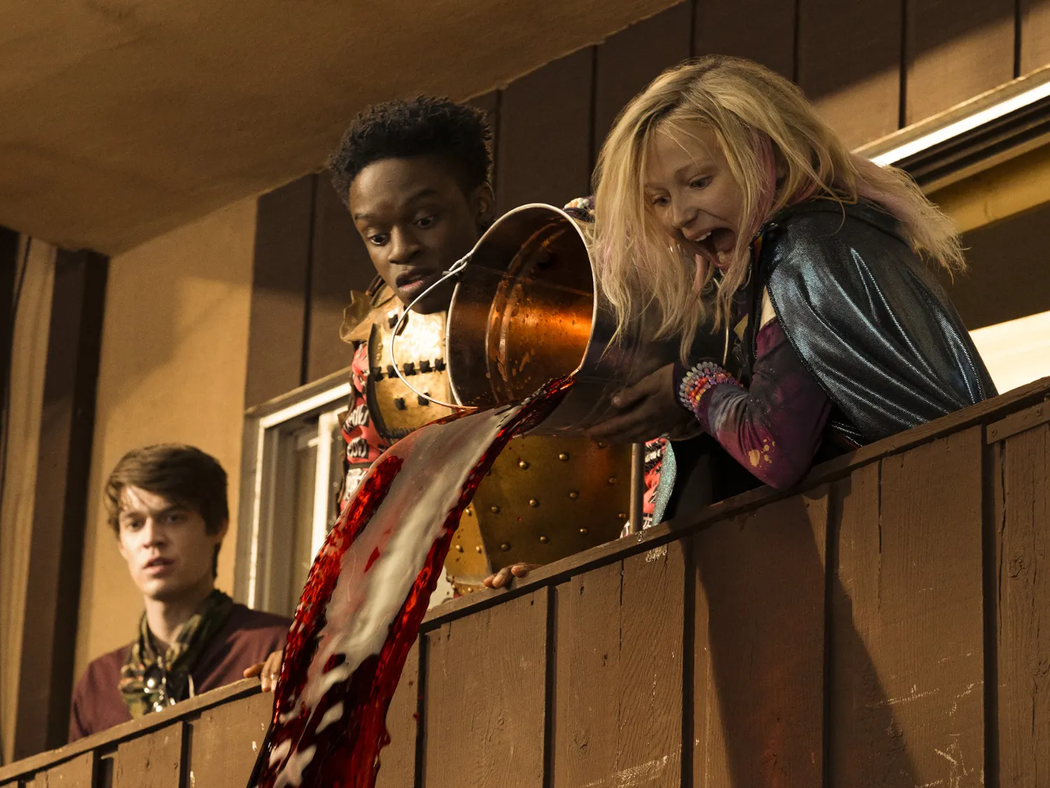 Colin Ford, Austin Crute, Alyvia Alyn Lind in "Daybreak" on Netflix. (Ursula Coyote/Netflix/TNS)