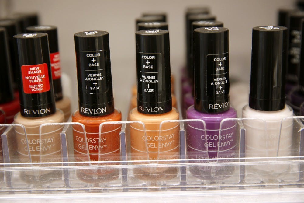 Revlon nail polishes are on display at Walgreens in Chicago. A new study has found that an ingredient used to replace a toxic compound in some nail polishes may be just as worrisome as its predecessor. (Michael Tercha/Chicago Tribune/TNS)