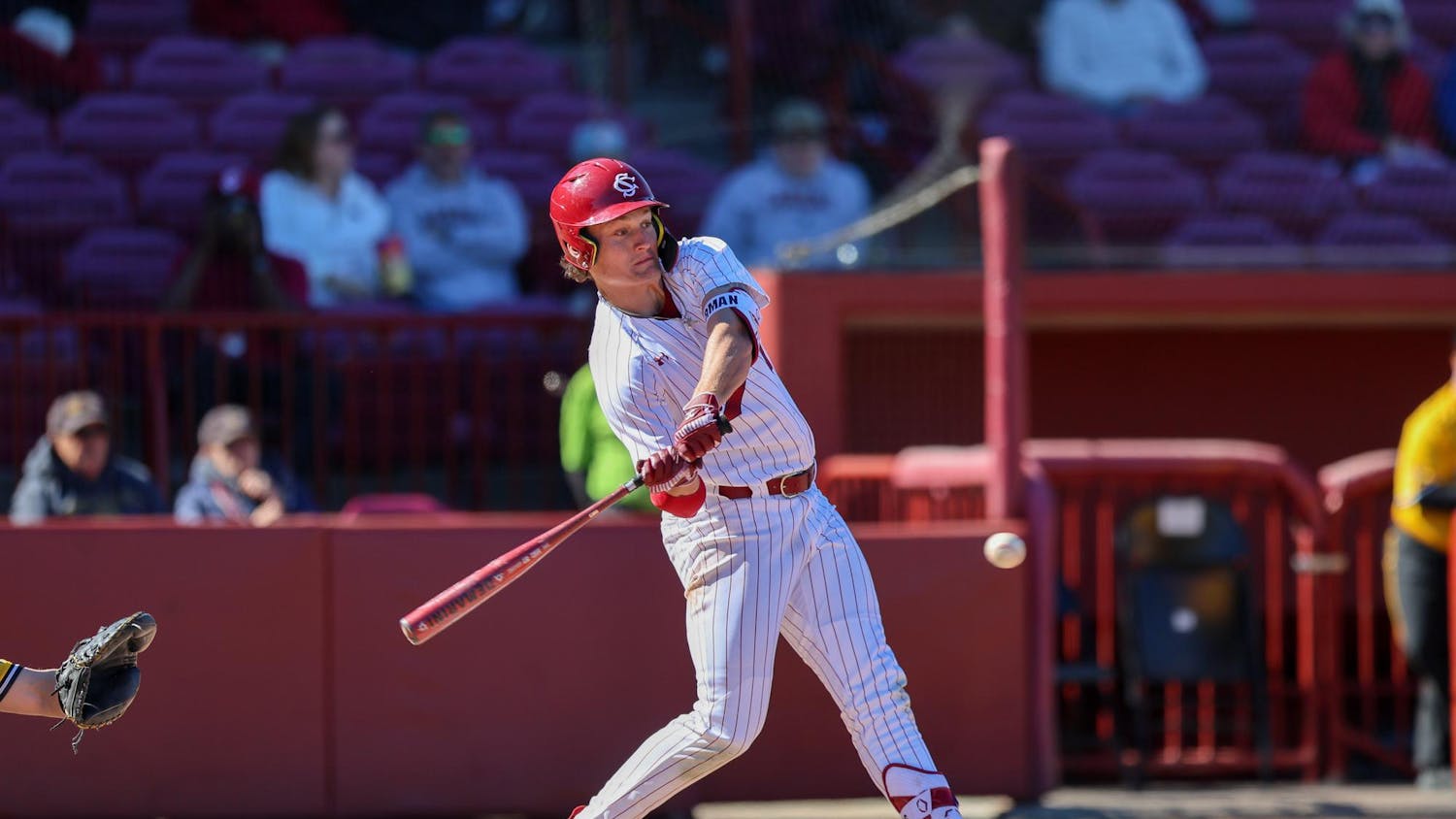 Junior infielder Dawson Harman prepares to strike a pitch during the game against Northern Kentucky on Feb. 13, 2026. Harman had two hits and scored a home run.