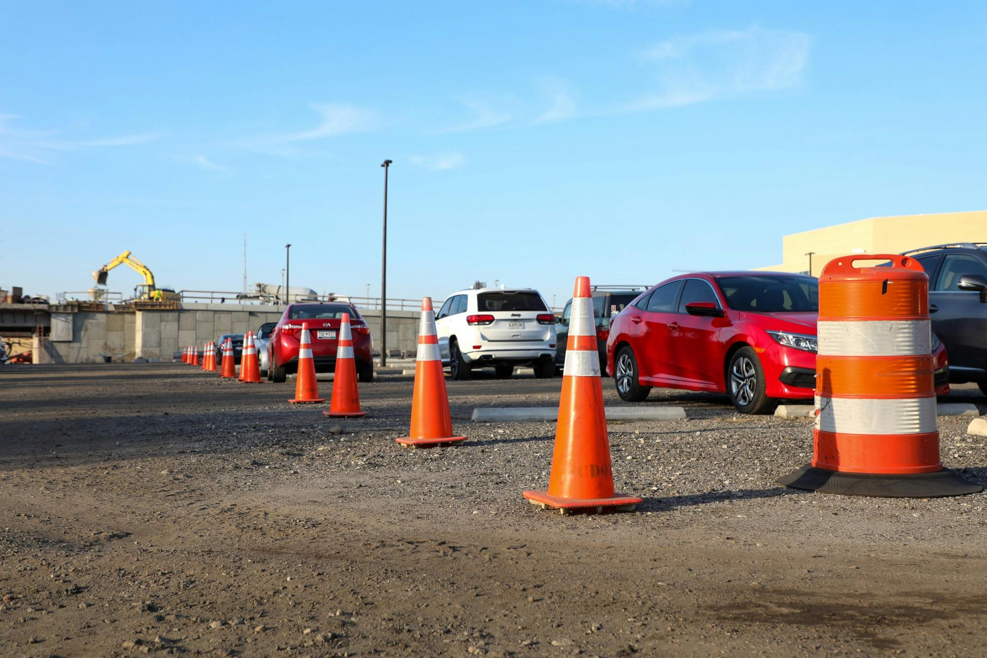 A parking lot beside Colonial Life Arena on January 26, 2022. The lot is used by students at the University of South Carolina with a valid permit.