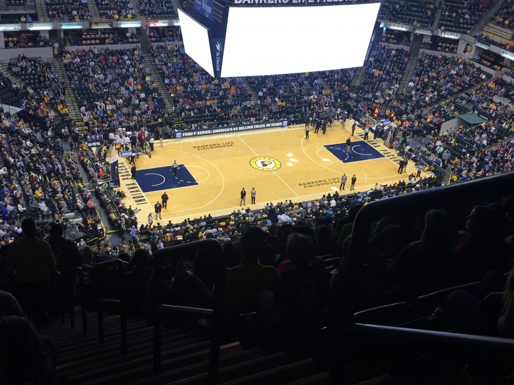 After a long day of press conferences and writing on Friday, Kevin and I were able to relax at the Indiana Pacers game.