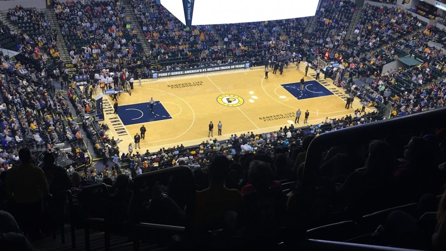 After a long day of press conferences and writing on Friday, Kevin and I were able to relax at the Indiana Pacers game.