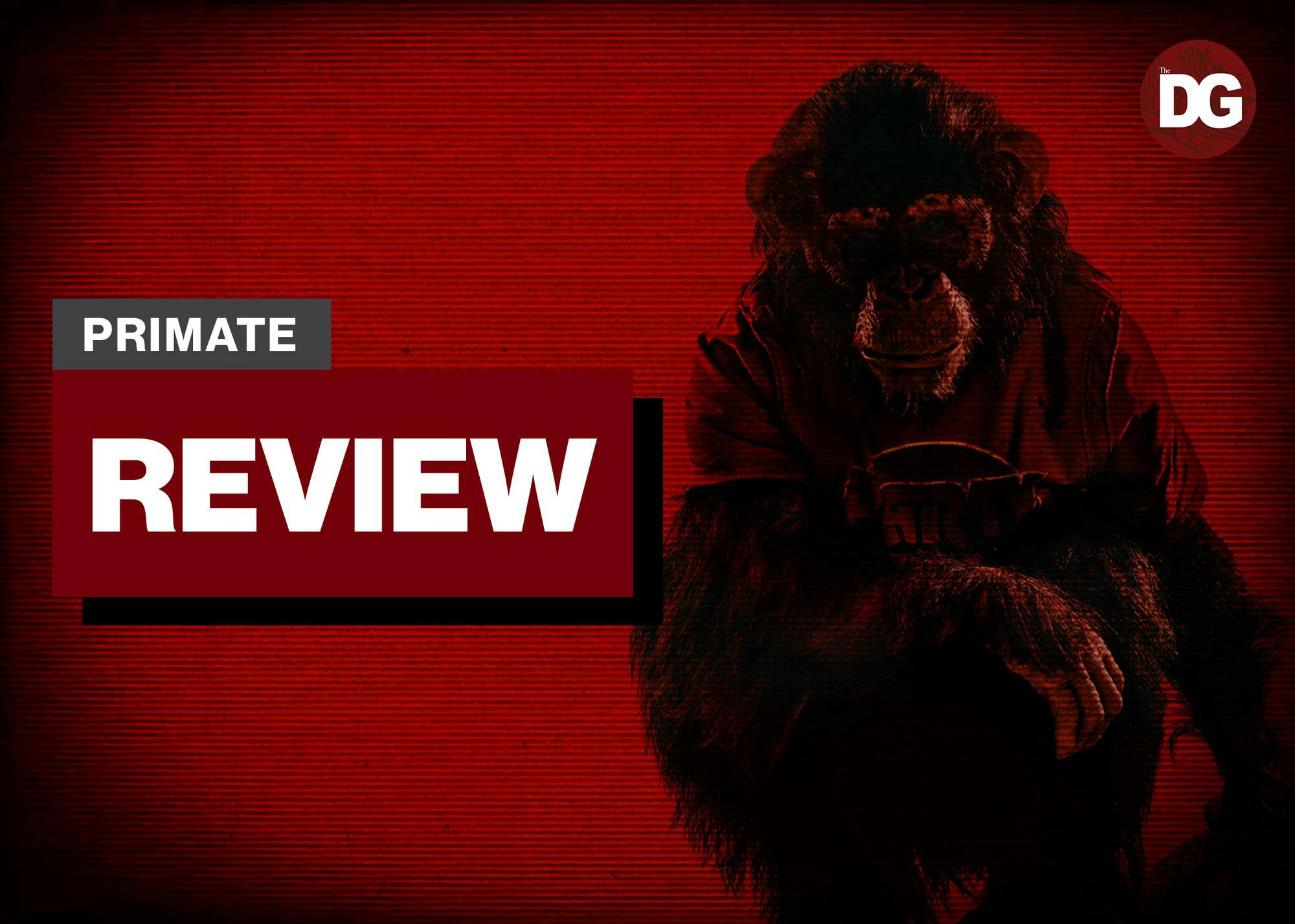 A photographic featuring a chimpanzee from the movie "Primate". The movie was released on Jan. 9, 2026.