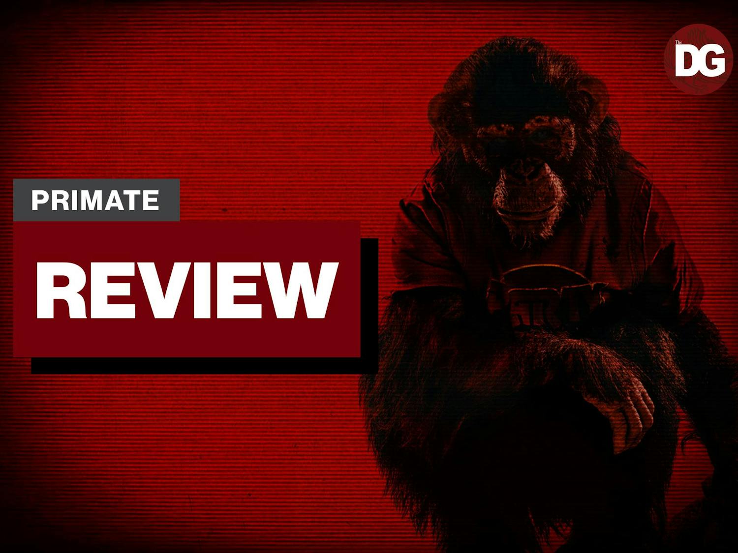 A photographic featuring a chimpanzee from the movie "Primate". The movie was released on Jan. 9, 2026.