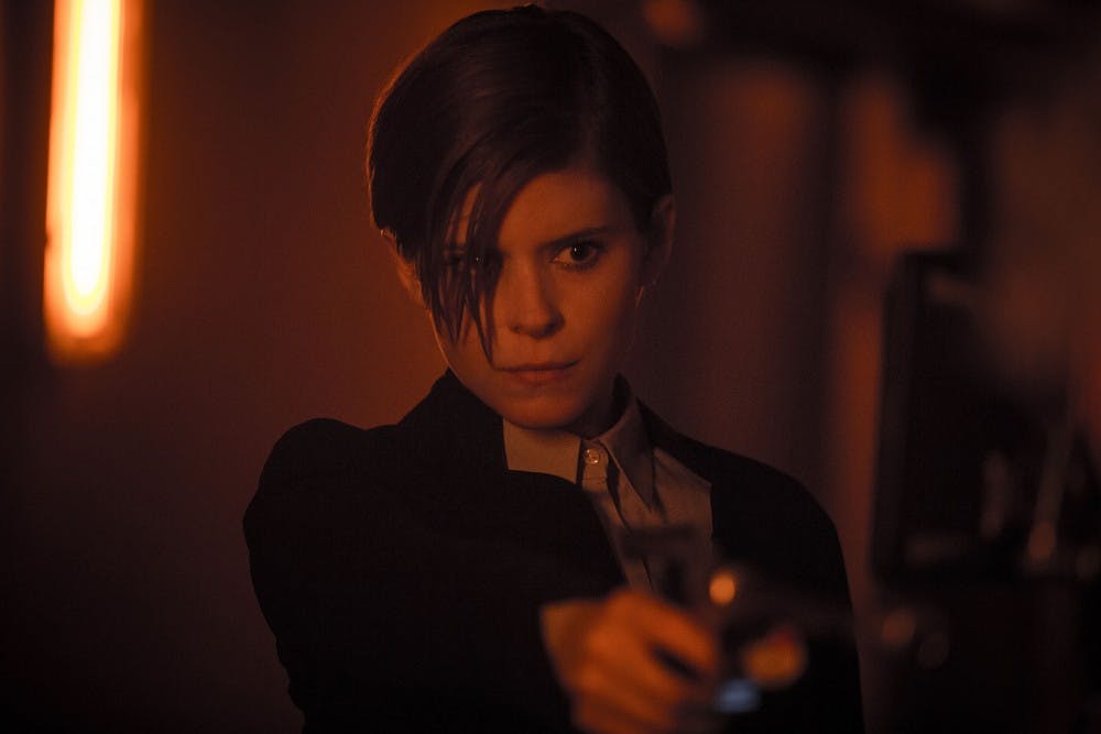 Kate Mara as Lee Weathers in the movie "Morgan" portrays a corporate troubleshooter whose investigation of a seemingly innocent human named Morgan, suddenly takes a dangerous turn. (Aidan Monaghan/20th Century Fox/TNS)