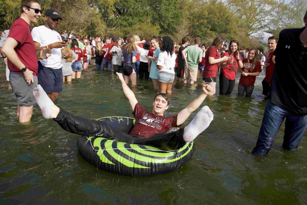 Men's basketball victory vs. Florida celebration The Daily Gamecock