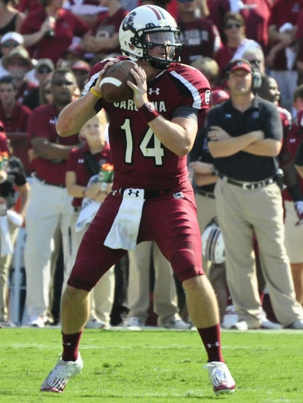Junior quarterback Connor Shaw has completed 20 consecutive passes. The league record, held by Tennessee’s Tee Martin, is 24.