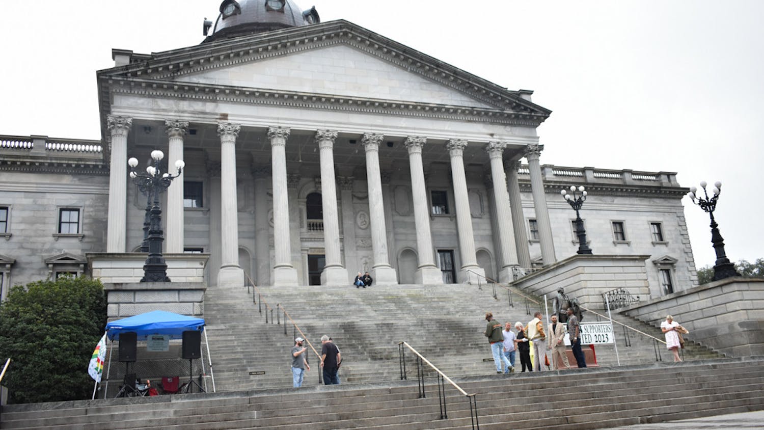 South Carolina NORML held a protest for reforming the state's cannabis laws on Feb. 17, 2023. The protest was held outside of the South Carolina Statehouse. where parodies of famous songs and calls of "free marijuana information" could be heard.