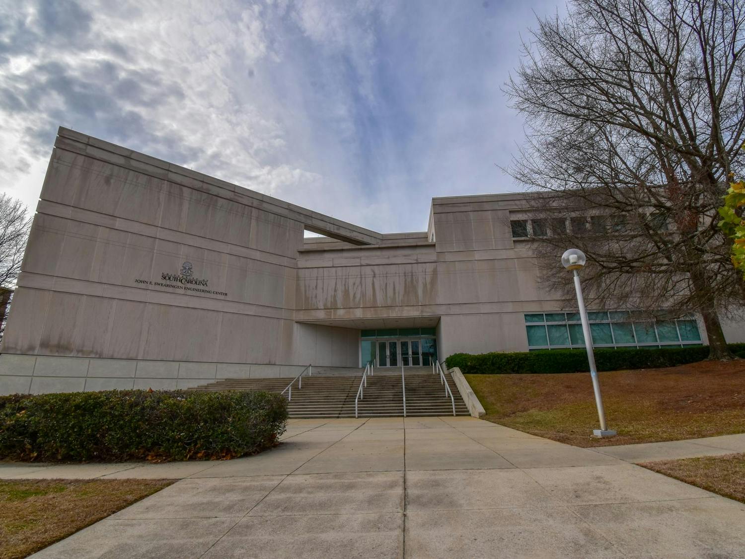 USC's Engineering Center located at 301 Main St., on Jan. 12, 2023. The College of Engineering and Computing plans to use its recent donation to establish itself as a research institution. 