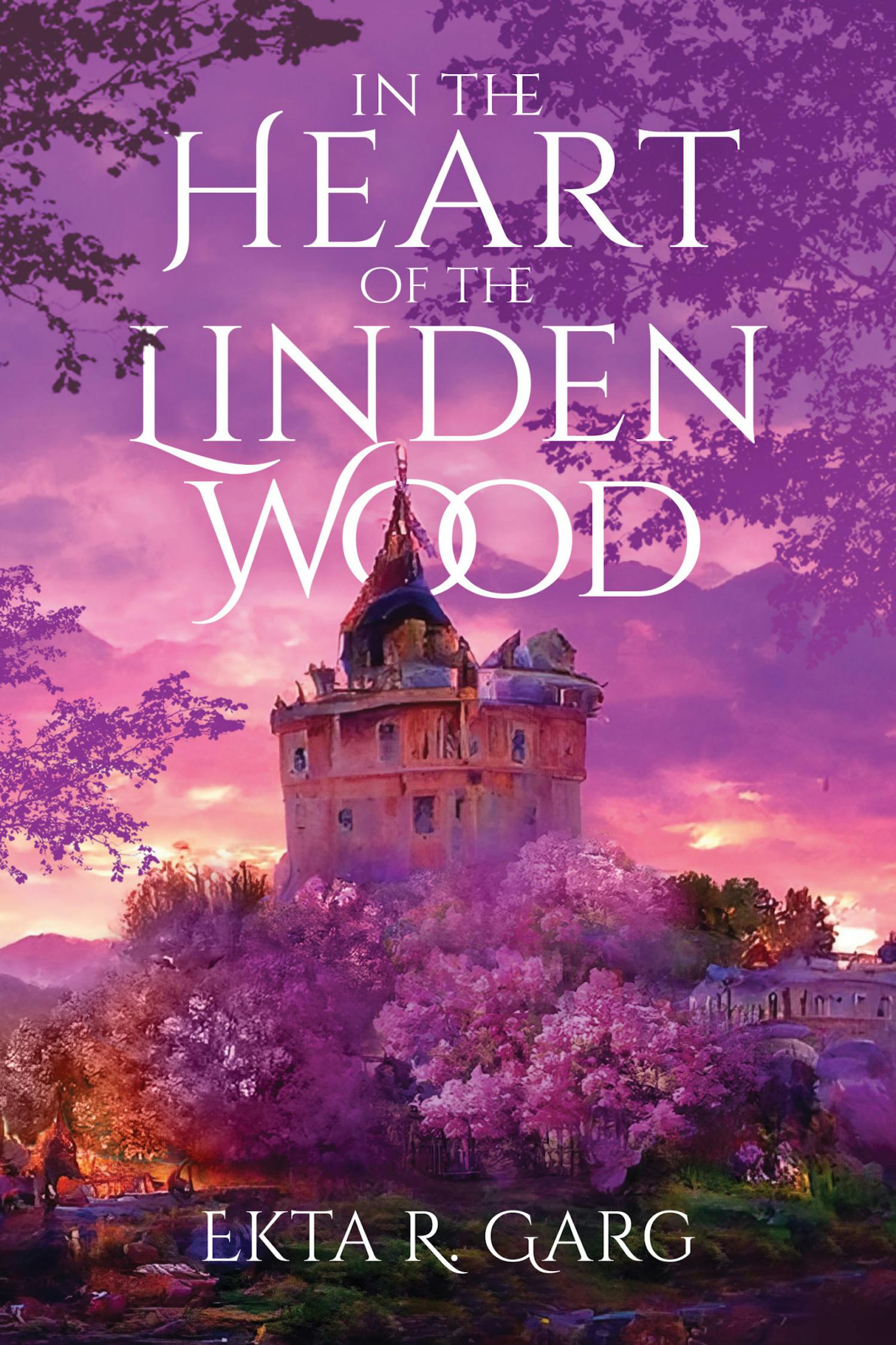 The cover of the Ekta Garg's newest novel, "In the Heart of the Linden Wood." The book is a fantasy story that follows a king trying to provide for his kingdom while trying to heal from deep-rooted trauma and a broken heart.&nbsp;