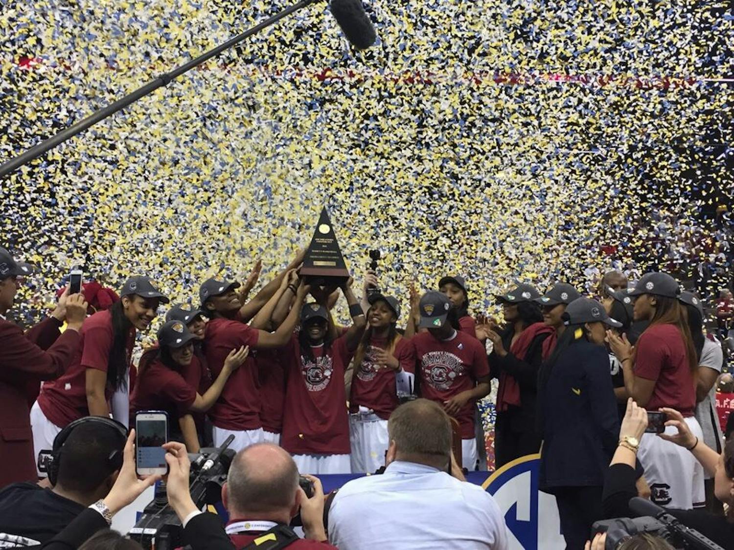 The South Carolina women's basketball team will ride a wave of confidence into the NCAA tournament after going undefeated in SEC play, clinching the title for the second year in a row.
