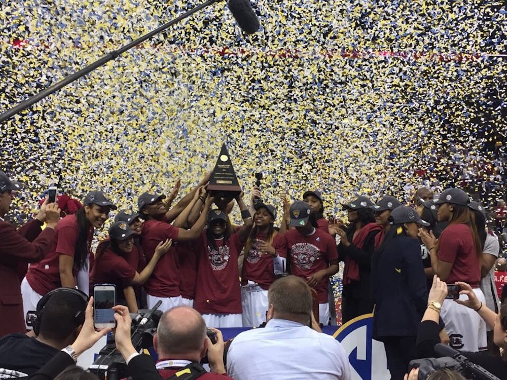 <p>The South Carolina women's basketball team will ride a wave of confidence into the NCAA tournament after going undefeated in SEC play, clinching the title for the second year in a row.</p>