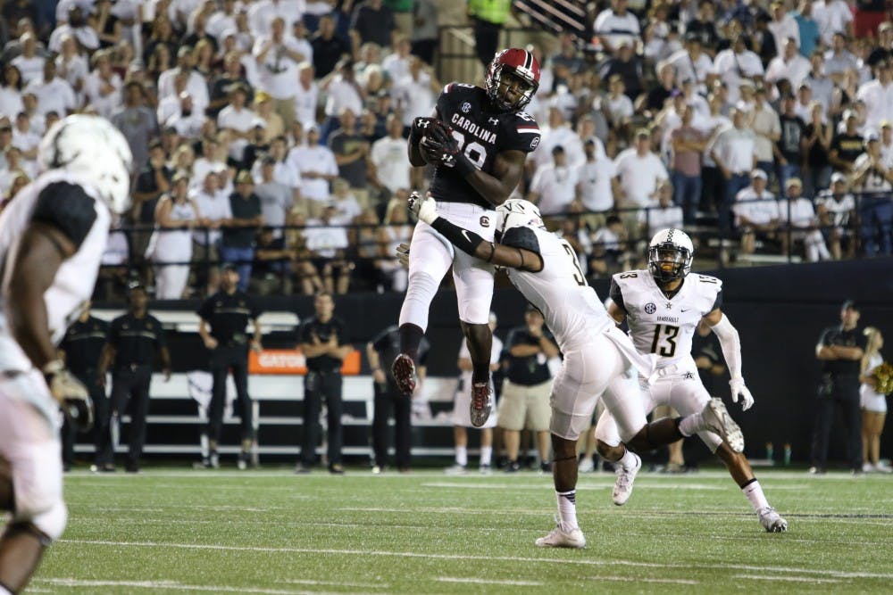as Vanderbilt lost against the South Carolina Gamecocks 13-10 at Vanderbilt Stadium September 1, 2016.