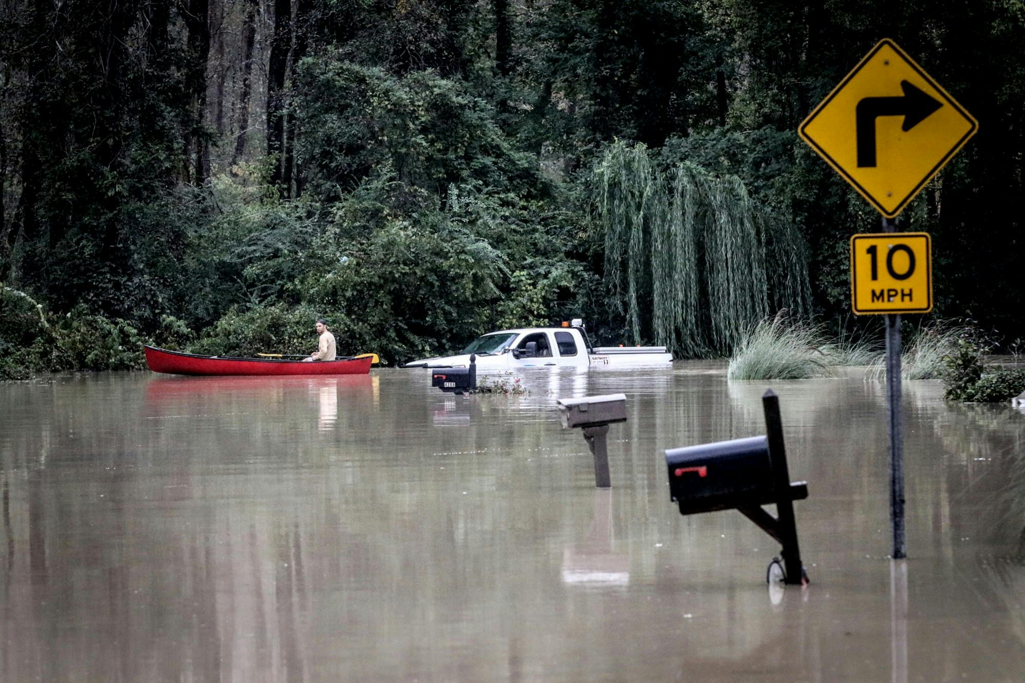 Rescue crews from across the country work to help those in need after rain and flood water ravaged the Columbia, South Carolina, area on Oct. 4, 2015.
