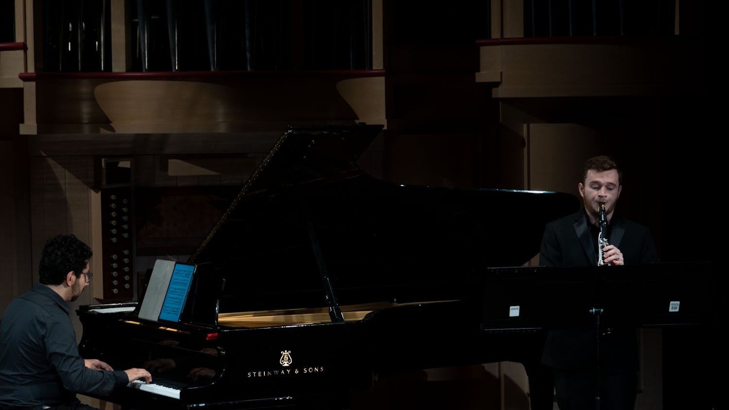 The School of Music holds a music exposure on April 1, 2022. The exposure saw performances by clarinet student Jared Moore with accompanying pianist Claudio Olivera.
