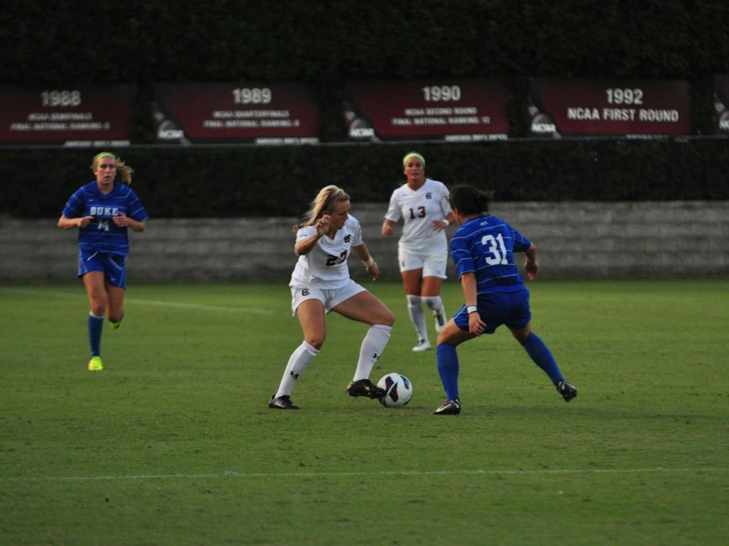 	Sophomore midfielder Bay Daniel found the net for the first time in her career with her 51st-minute goal against the Mustangs. 