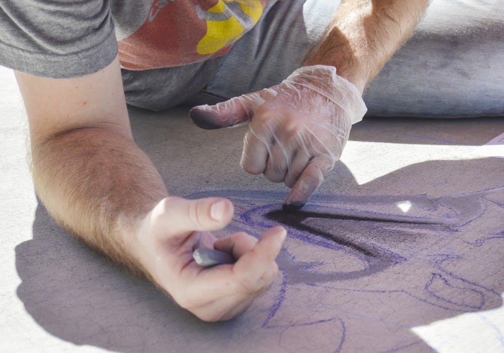 UNM Homecoming 3-D Chalk Painting