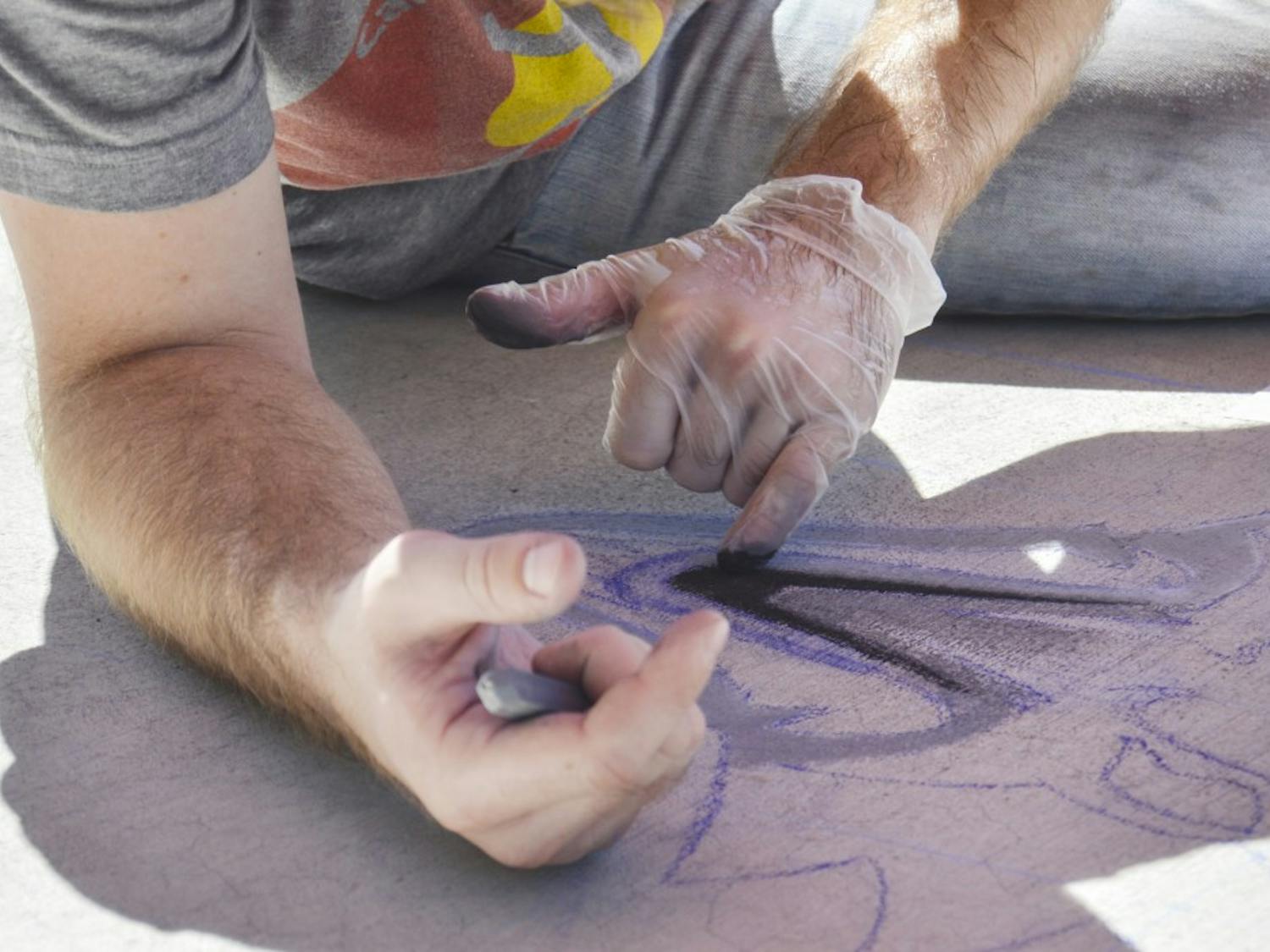 UNM Homecoming 3-D Chalk Painting