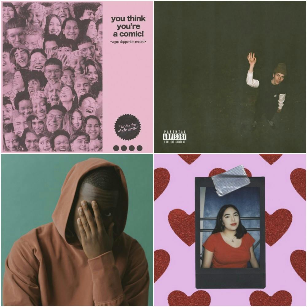 Collage includes album covers from Gus Dapperton, Brennan Henderson, VICTOR! and Jon Vinyl.&nbsp;