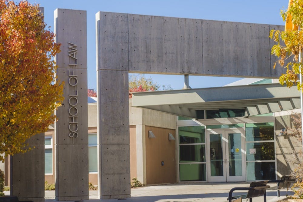 Fall leaves change for the 68th year at the UNM Law School, on November 19th, 2015. The School, which was established in 1947 is currently ranked 6th for value amongst law schools in the US