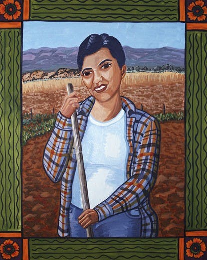 "Jenny," featured in "Retablos: Every Day Saints" at John Sommers Gallery by Jocelyn Lorena Salaz.