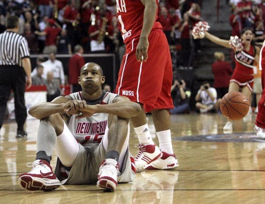 UNM's J.R. Giddens after Thursday's loss to Utah. The Lobos fell to the Utes 82-80 in overtime.
