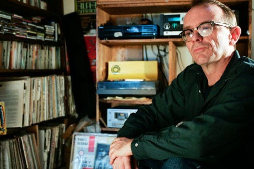 Brett Bakker, editor of local zine Wig Wam Bam, at his home. Bakker critiques music in his zine and distributes the publication at venues across Albuquerque. 