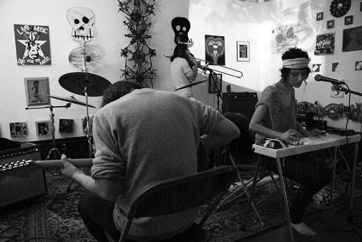 Members of Metal Rouge, Andrew Scott, left, and Helga Fassonaki, will perform in the ARTS Lab on Friday. 