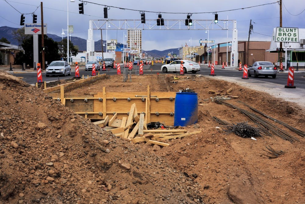 A section of a median in Nob Hill is excavated as part of the Albuquerque Rapid Transit system. Speculations about funding for the Albuquerque Rapid Transit system have arisen since President Donald Trump has not included the project in his annual budget.