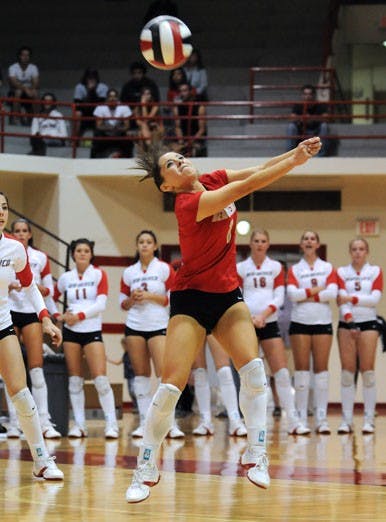 Gayle Tripp has sacrificed for the good of the team throughout her career at UNM. The senior libero now holds the Lobos' all-time record in digs with 1,551.