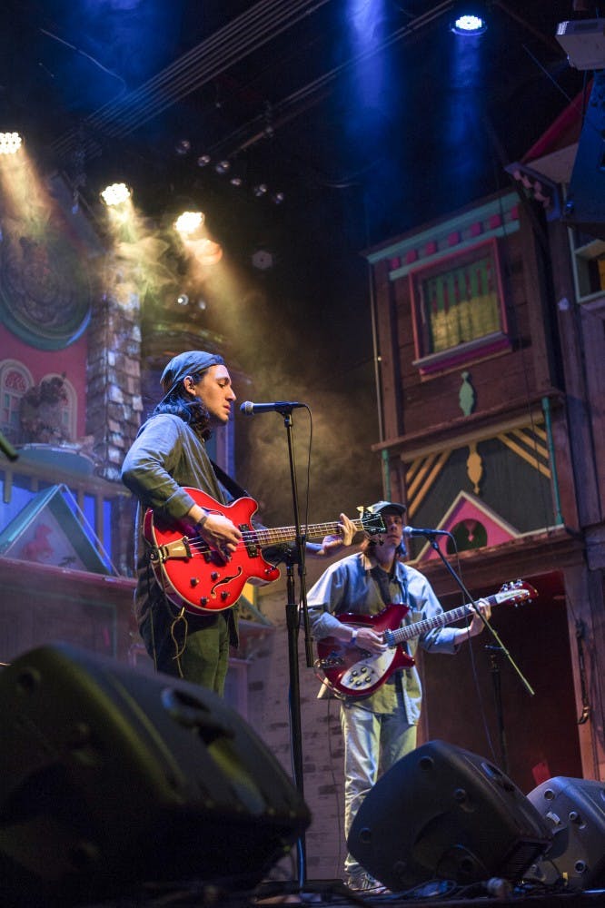 Bassist Nick Corbo and guitarist Dave Benton spearhead LVL UP's Meow Wolf performance in March