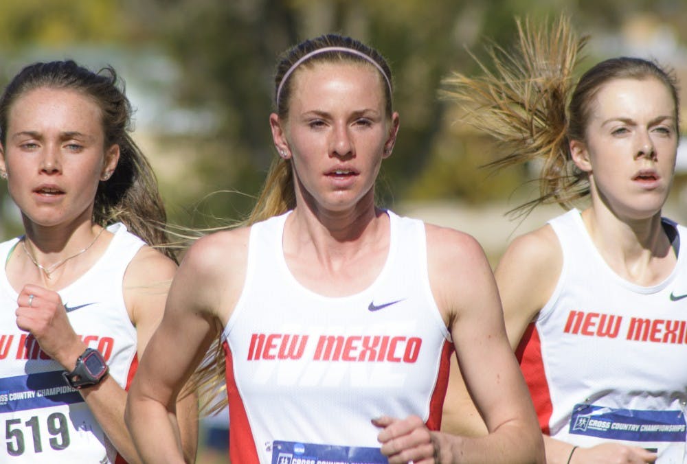 Courtney Frerichs leads the Lobos at the NCAA Mountain Regional Championships on Friday, Nov. 13. The Lobos placed 2nd and will run at the NCAA Division Cross Country Championships in Louisville, KY., this Saturday.