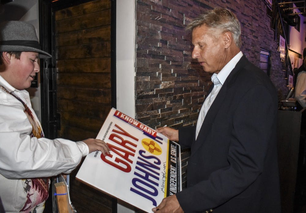 Gary Johnson mingles with guests at the Libertarian election night party on Nov. 6, 2018. Johnson finished last in the senate race, as he only managed to collect 15.4 percent of votes.