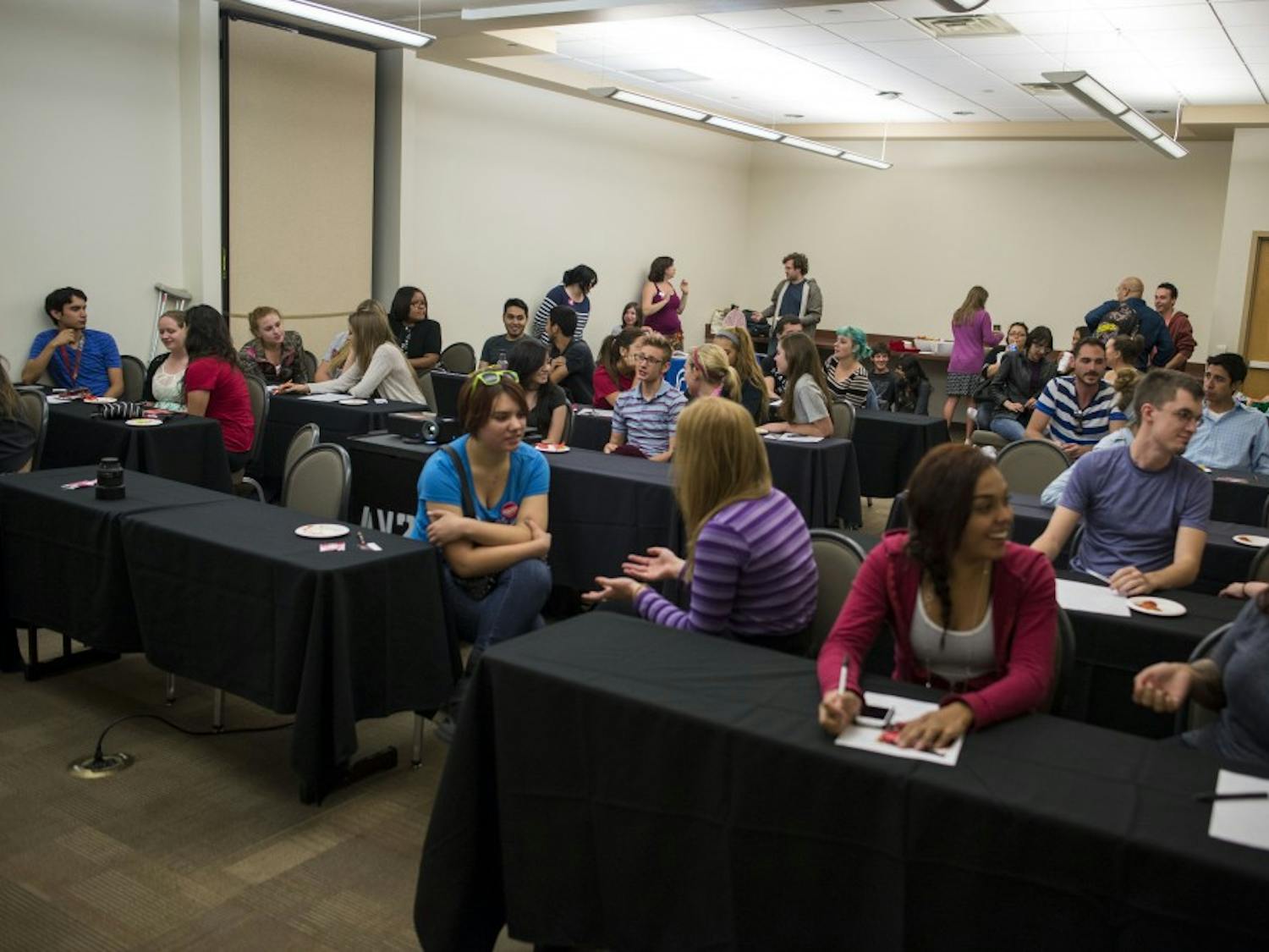 Around 60 students attend the “O Face Oral” workshop as part of UNM “Sex Week” on Thursday. The seminar took place one day after the University formally apologized for the controversial nature of the events.