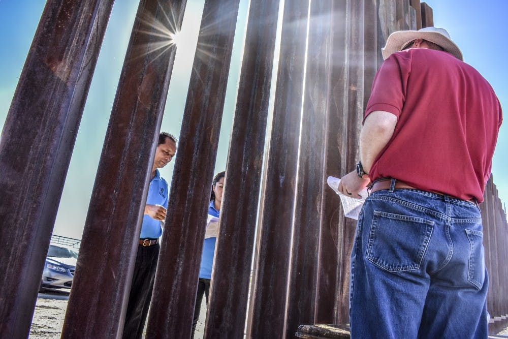 Tim Gray, a pastor with University Presbyterian Church, meets with Miguel Angel Gonzalez, a pastor with Prince of Peace in Mexico.