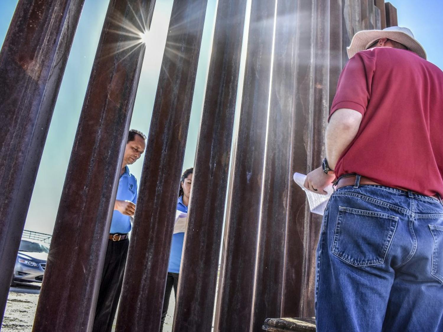 Tim Gray, a pastor with University Presbyterian Church, meets with Miguel Angel Gonzalez, a pastor with Prince of Peace in Mexico.