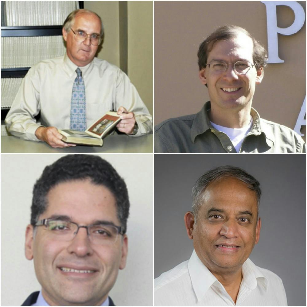 From top left clockwise  Timothy Graham, Greg Taylor, Vallabh Shah and Mahmoud Taha.