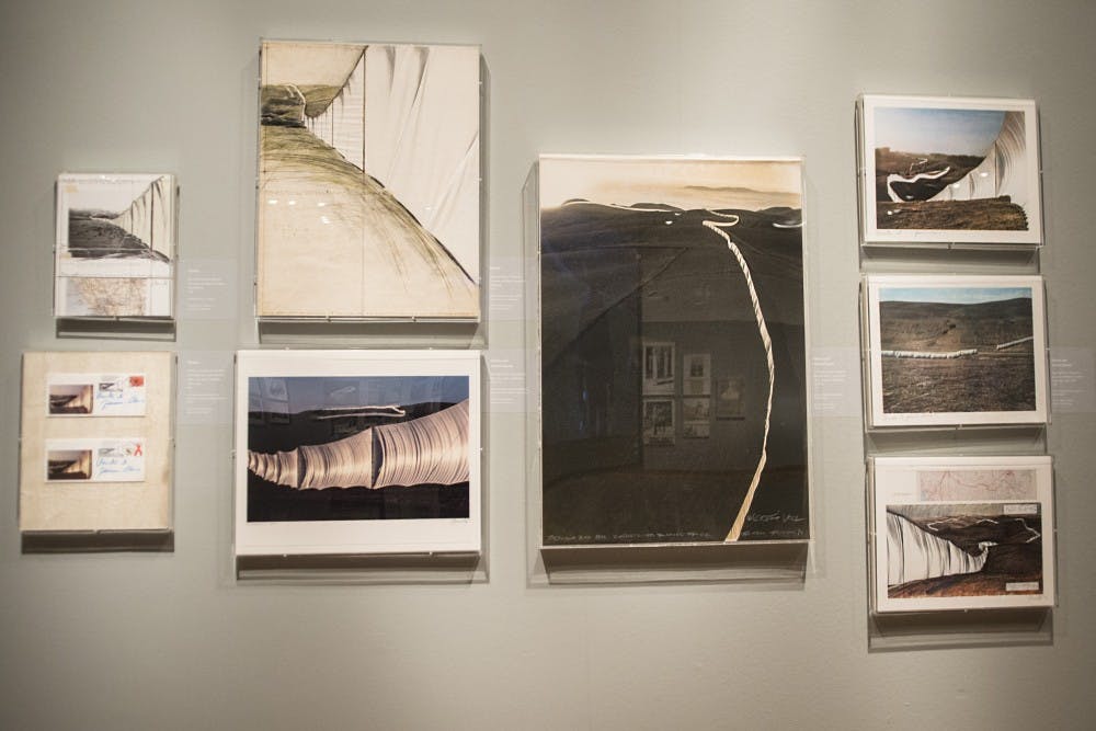 	Project “Running Fence” in the exhibition by Christo and Jeanne-Claude on display at Albuquerque Museum. The exhibition will run until Sept. 14. 