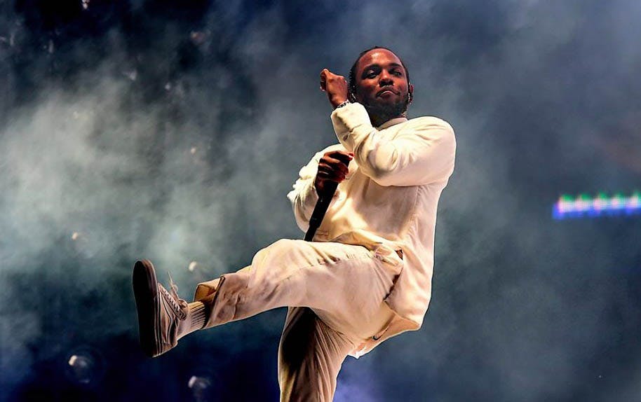 Rapper Kendrick Lamar performs on the Coachella Stage during day three, weekend one of the Coachella Valley Music And Arts Festival at the Empire Polo Club on April 16, 2017 in Indio, California.
