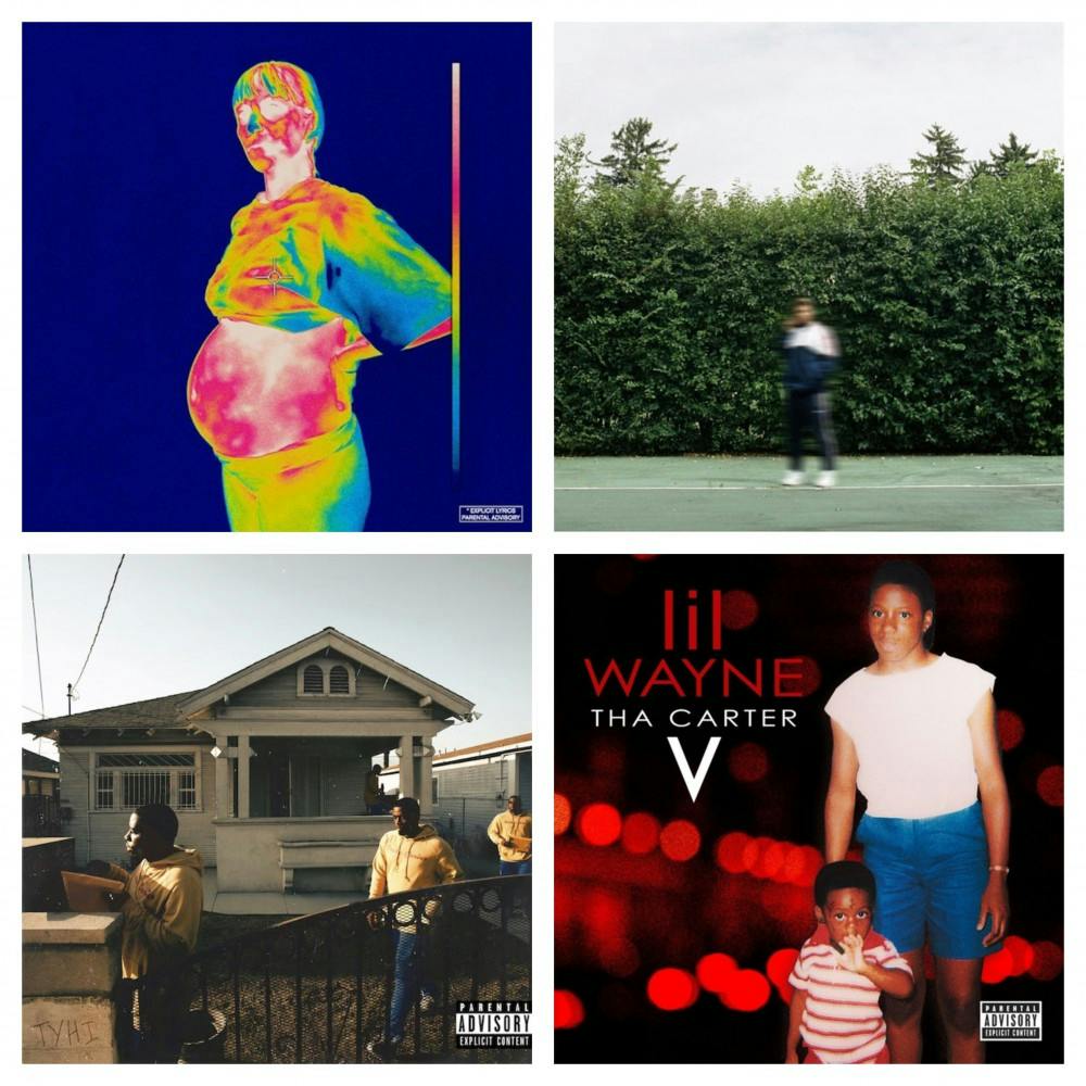Collage consists of album covers from BROCKHAMPTON, Joey Purp, Reason and Lil Wayne.&nbsp;